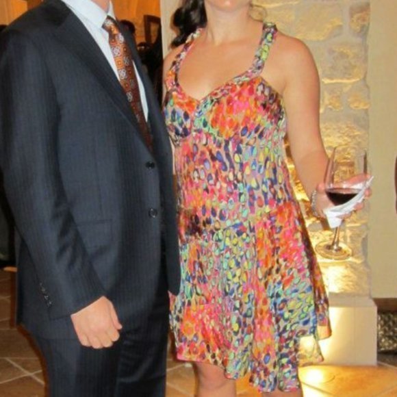 Nannette Lapore “Raindrop” multicolor silk dress - Picture 2 of 3